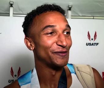 Donavan Brazier visibly happy with his US title win