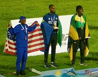 The three medal winners at the NACAC