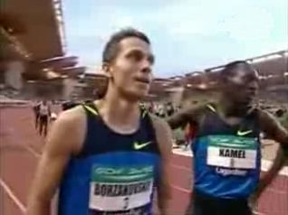 Yuriy Borzakovskiy and Yusuf Saad Kamel after the Monaco race